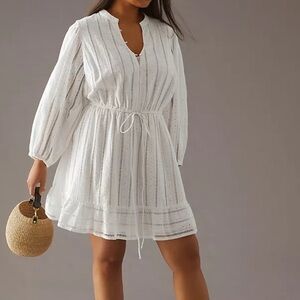 Anthropologie Forever That Girl Eyelet Mini Dress In White Womens Size Small NWT